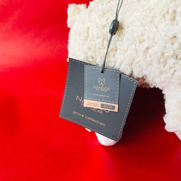 Dog NANDOG PET GEAR My BFF Cherry The Alpaca Plush Dog toy with squeaker - Picture 5 of 5
